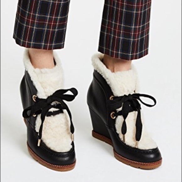 Kate Spade NY Sandy Wedge Shearling Bootie - Picture 1 of 12